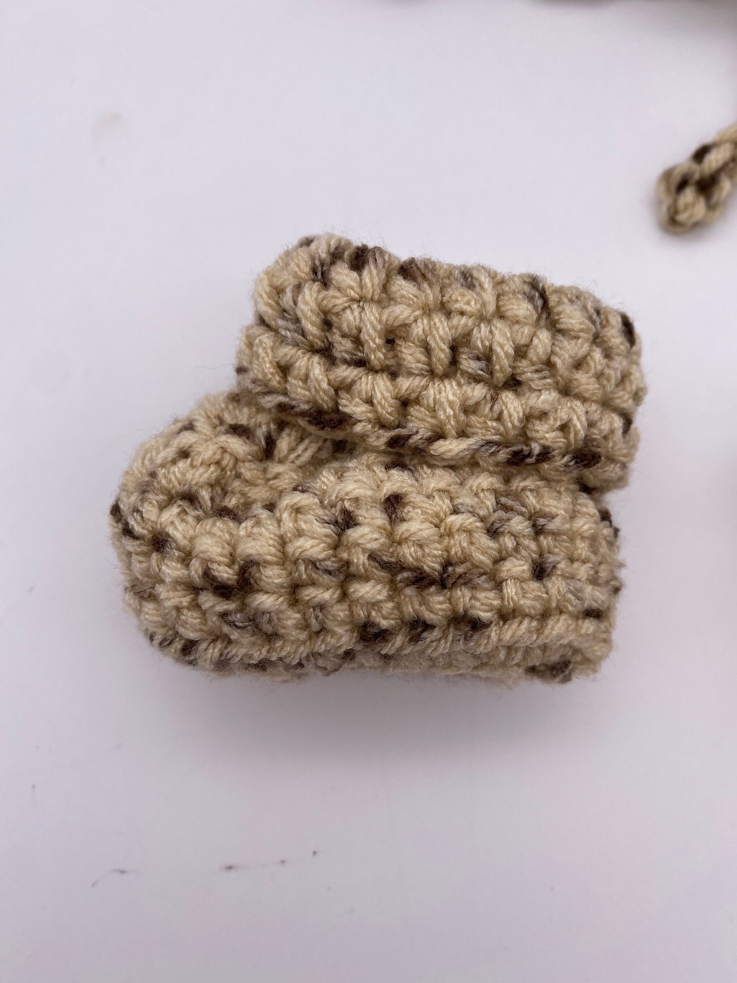 Newborn Chocolate Chip Bonnet and Booties
