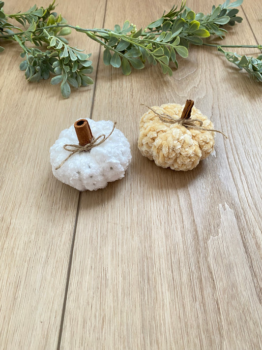 Mini Velvet Pumpkins