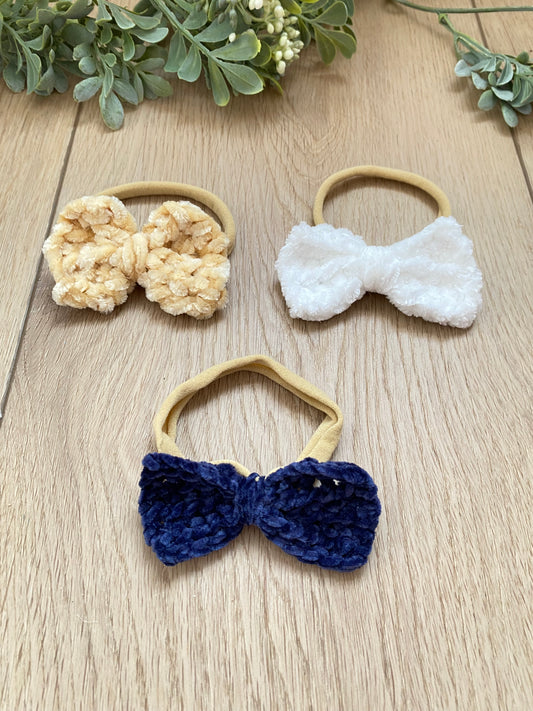 Velvet Headband Bows