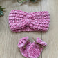 Twisted Headband Mitten Set